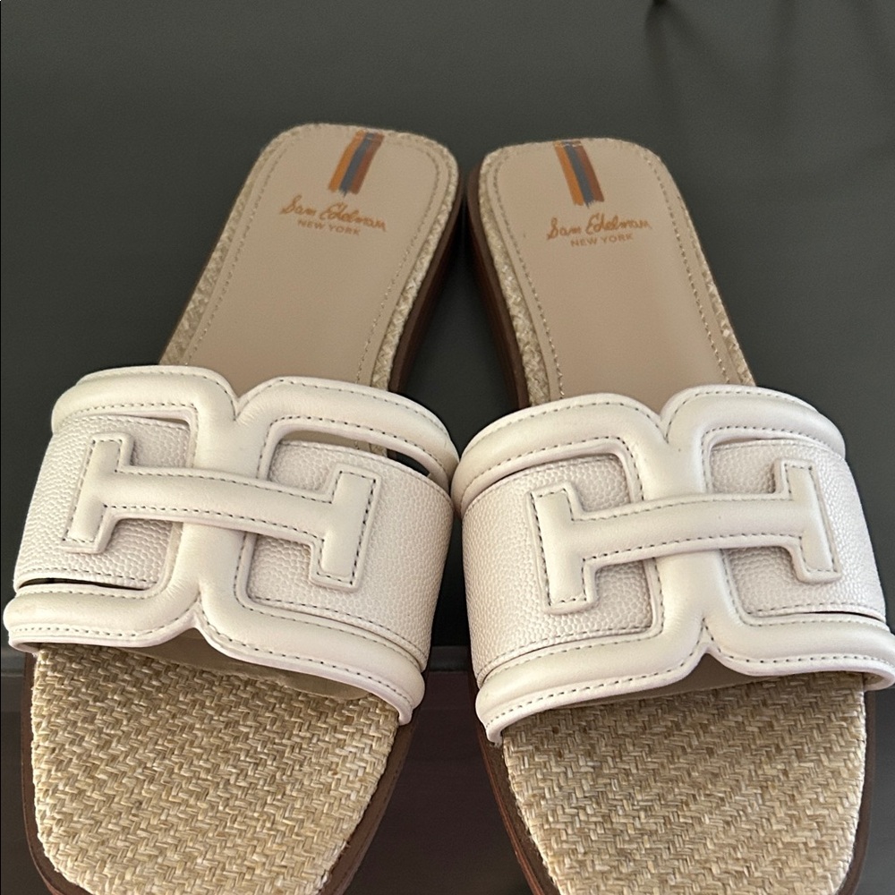 Sam Edelman Women's Cream Slide Sandals